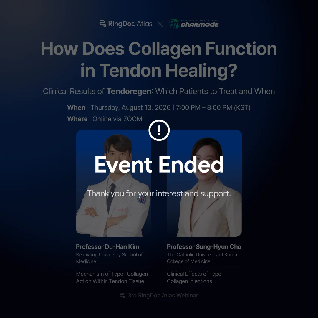 August Webinar Ended — How Does Collagen Function in Tendon Healing? Thank you for your interest and support.